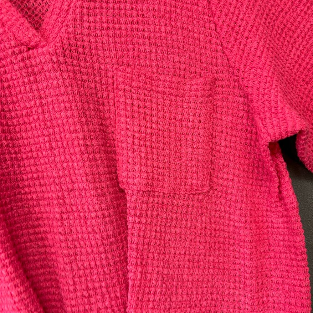 Shein Curve Textured Blouse 1X Tie Front Barbie Short Sleeve Work Casual Teacher - Picture 4 of 8